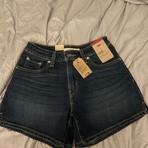 Levi's Women's Deep Indigo Jean Shorts
